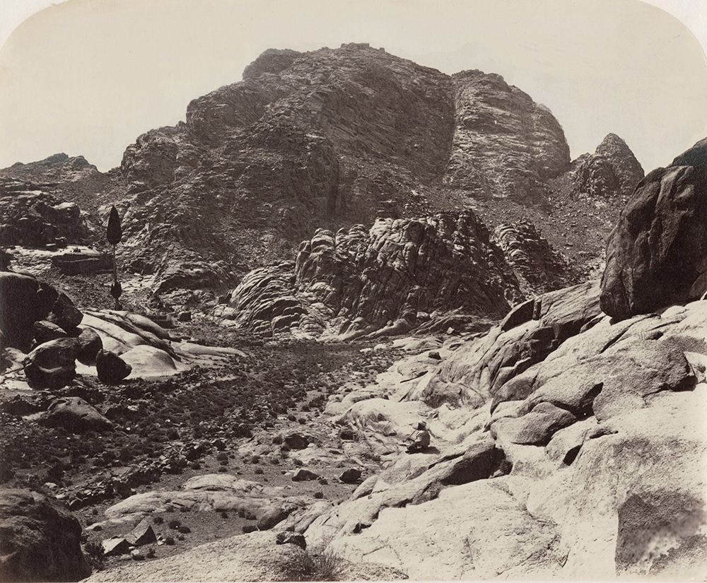Sgt. James McDonald - The Cypress and Elijah's Chapel with Summit of Jebal Musa