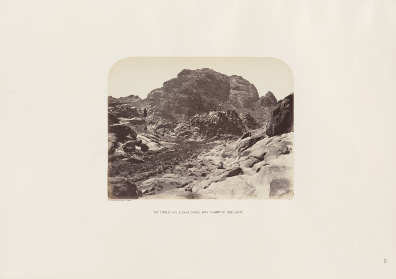 The Cypress and Elijah's Chapel with Summit of Jebal Musa