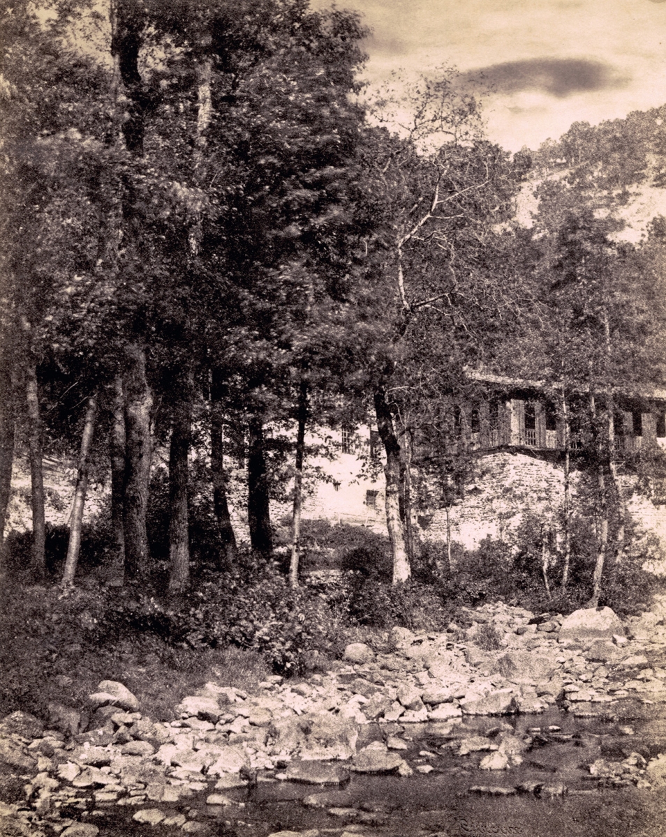 André Giroux - Groupe d'Arbres et Bâtiments au Bord de l'eau