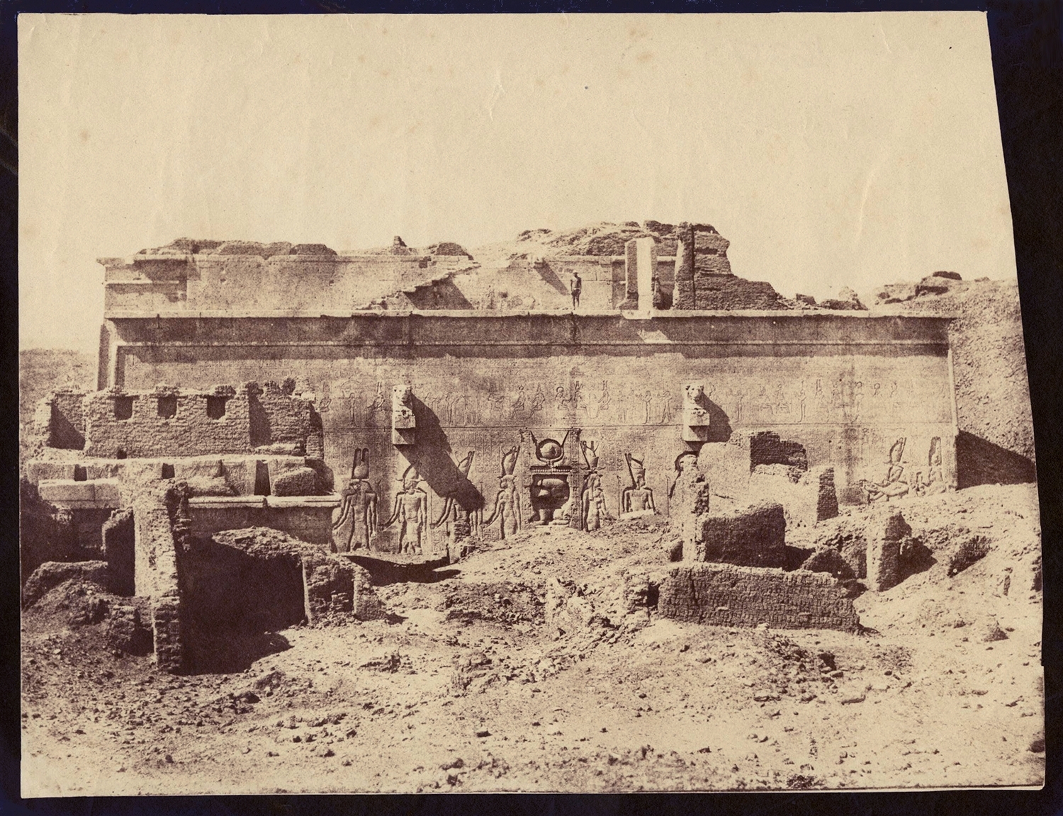 Maxime Du Camp - Façade Postérieure, Grand Temple de Dendérah (Teutyres), Haute Egypte, Egypt