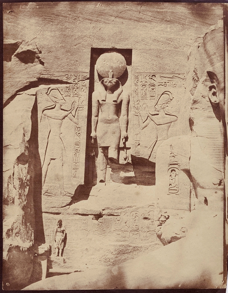 Maxime Du Camp - Ibsamboul, Sculptures de l'Entrée du Spéos de Phrè, Nubie, Egypt