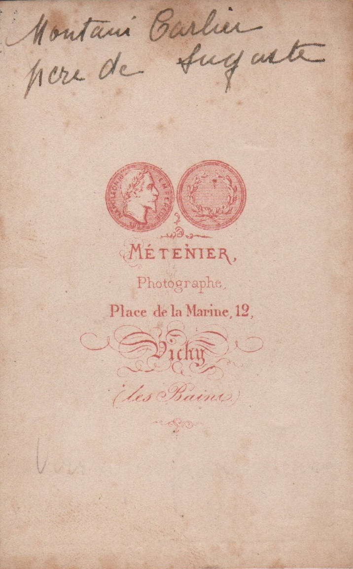 Man Sitting by Pedestal with Lens and CDV Album Man Sitting by Pedestal with Lens and CDV Album