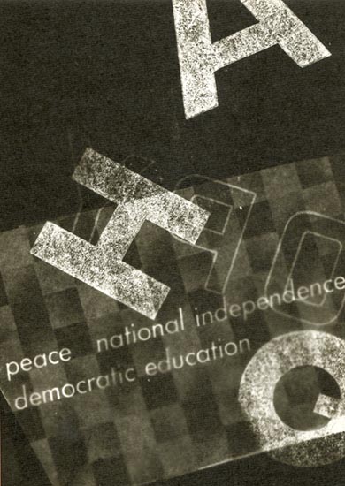 Lois Field - Peace National Independence Democratic Education (Photogram) Lois Field - Peace National Independence Democratic Education (Photogram)