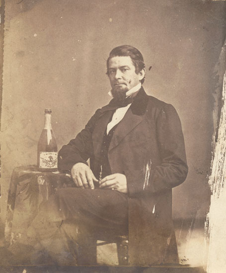 Man with Champagne Bottle