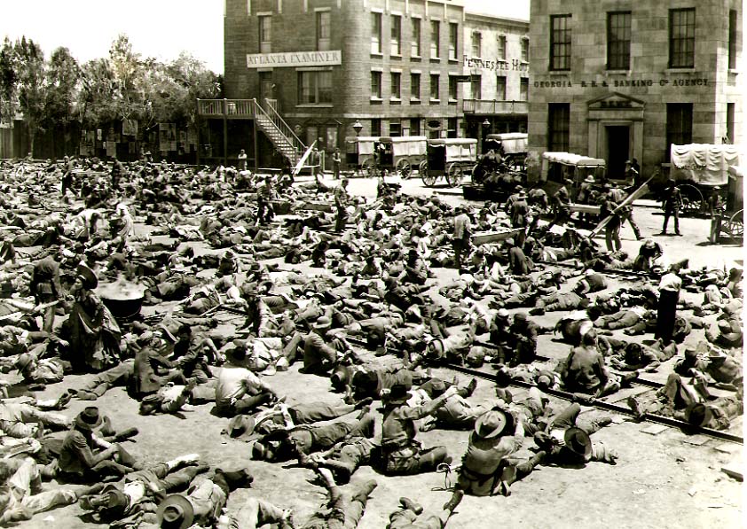 Clarence Sinclair Bull or Fred Parrish - Open Air Hospital on Atlanta Street in Gone with the Wind