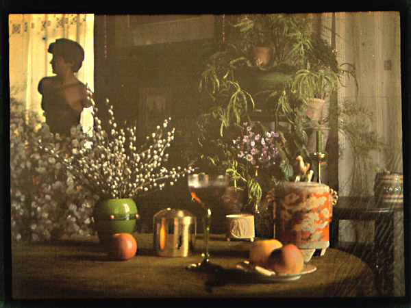 Anonymous - Still Life with Wine Glass, Sculpture , Flowers and Fruit