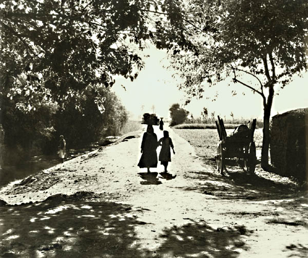 Mahmoud Hosni - Woman and Her Daughter Silhouetted against the Sun, Egypt Mahmoud Hosni - Woman and Her Daughter Silhouetted against the Sun, Egypt