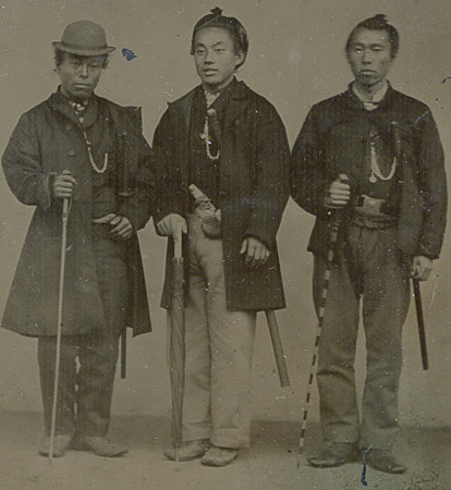 Three Japanese Men in Western Dress