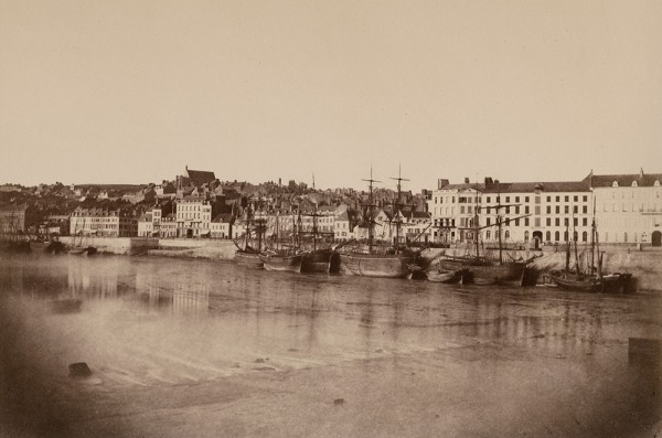 Édouard Baldus, Vue de Port de Boulogne, 1855