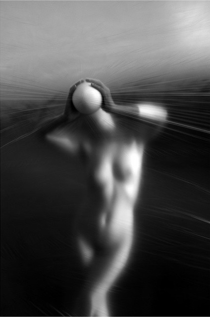 Stanko Abadzic, Female Nude Holding Ball, 2024.