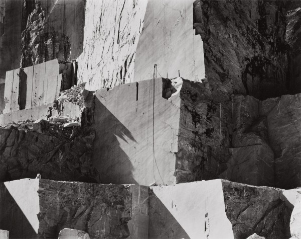 Paula Chamlee: Carrara Quarry, Colonnata, Tuscany, 2000. Silver chloride contact print, 8 x 10 in. (203 x 254 mm), 2000/2000, on original mount. 16745.