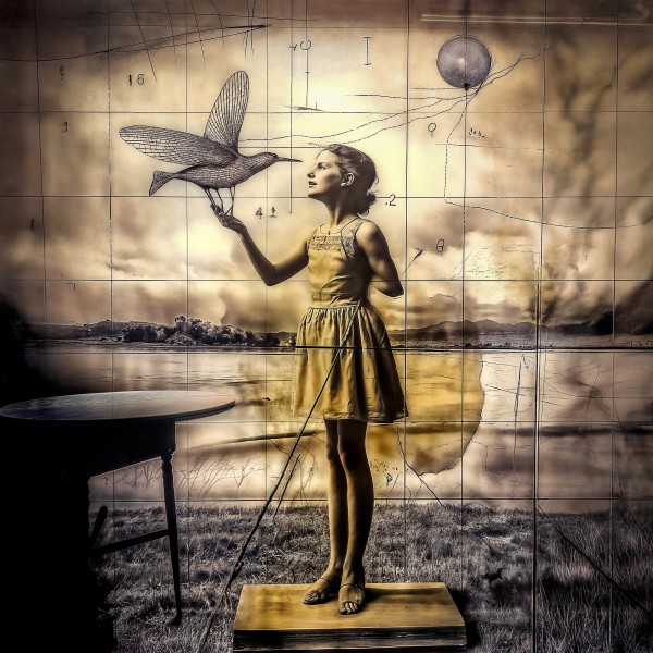 Saying Goodby to a Friend. Pigment inkjet print on archival paper with QR code.