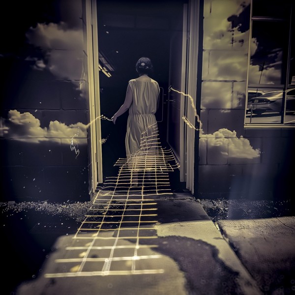 Chained by Doubt. Pigment inkjet print on archival paper with QR code.