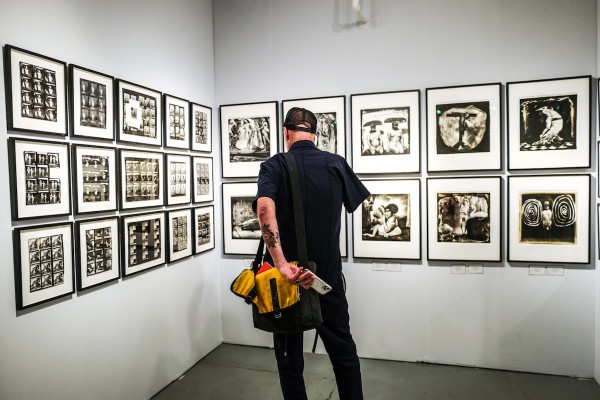 Terry Etherton, of Tucson-based Etherton Gallery, had a good display of Joel-Peter Witkin's work, and sold a copy of his "Harvest" image. (Photograph courtesy of AIPAD and Francesca Magnani, photographer)