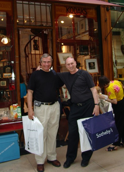 Len Walle and Alex Novak, new Daguerreian Society board members, out shopping in Paris in front of the old Photo Verdeau. Len Walle and Alex Novak, new Daguerreian Society board members, out shopping in Paris in front of the old Photo Verdeau.