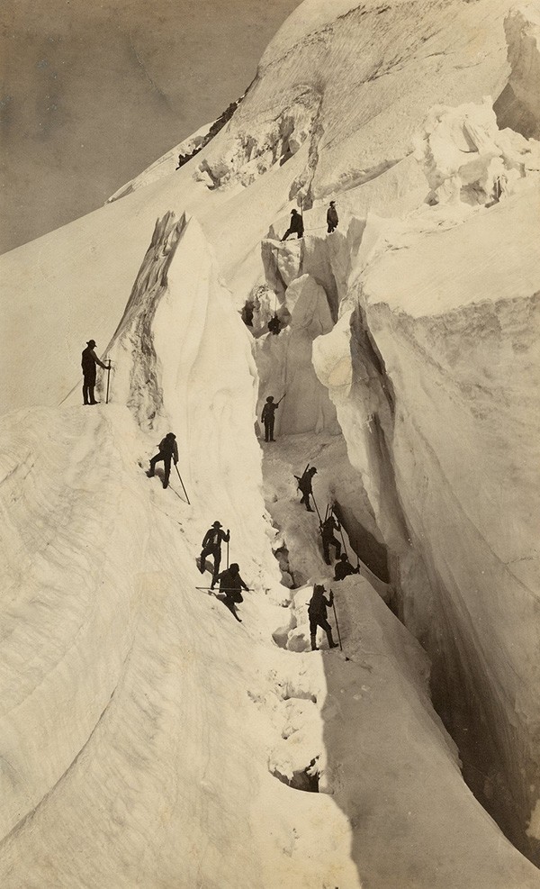 Lot 34, Bisson Frères, "Savoie 44, L'Ascension du Mont Blanc", 1861, Albumen print, 37.3 x 22.7 cm, 10,000/15,000 €. Courtesy Millon. Lot 34, Bisson Frères, "Savoie 44, L'Ascension du Mont Blanc", 1861, Albumen print, 37.3 x 22.7 cm, 10,000/15,000 €. Courtesy Millon.