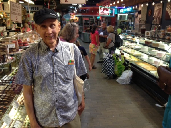 Artist and friend Robert Long in the Reading Terminal Market, Philadelphia (photo by Alex Novak)