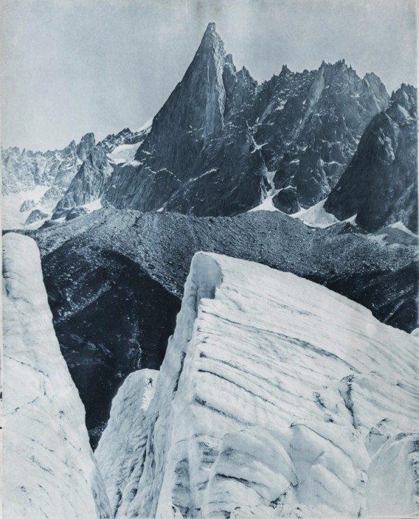 Lot 55, Chamonix, Mer de Glace et Aiguille du Dru, vers 1889, 810 x 650 mm, Carbon Print.