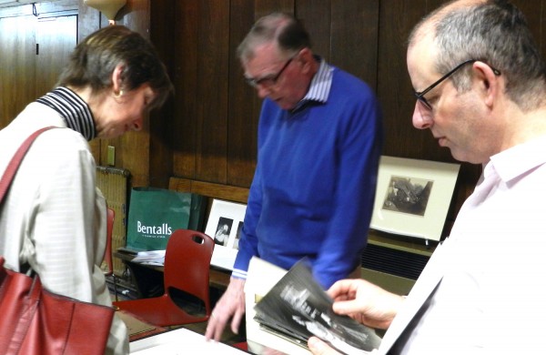 Fellow photo dealers Lindsay Stewart and James Hyman at Richard Meara's always popular table.