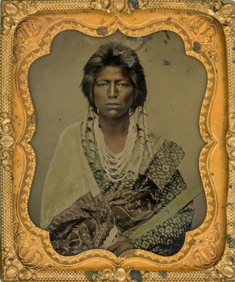 1/6 plate tintype portrait of a Pawnee Brave circa 1870 will be one of the items auctioned in this sale.