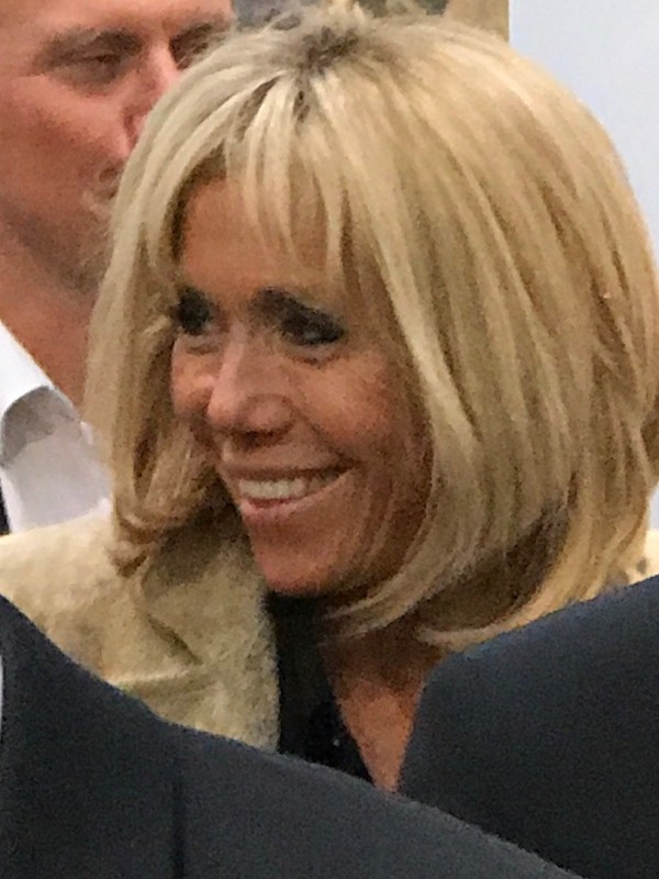 Brigitte Macron, the French President's wife, was part of the crowds at Paris Photo this year. (Photo by Cecile Tailbot)