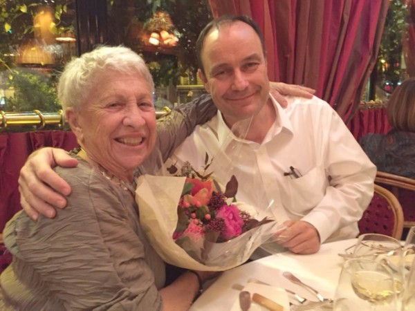 A happier moment in the restaurant with friends on Friday night, Alessandro Botteri Balli and Ernestine Ruben. (Photo by Alex Novak)
