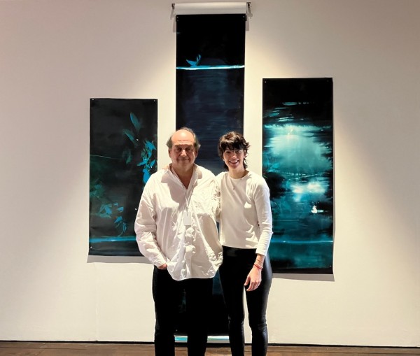 Rolf Art, artist Roberto Huarcaya with Florencia Giordana Braun. (Photo by Michael Diemar)