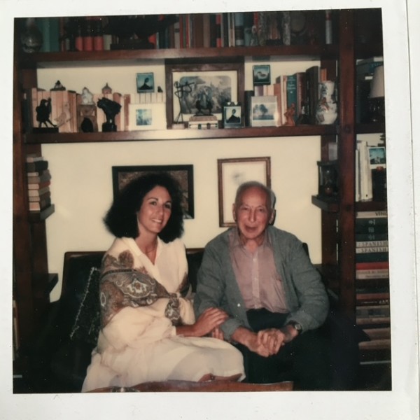 Susan with André Kertész in his New York apartment from a Polaroid taken by Susan Harder.