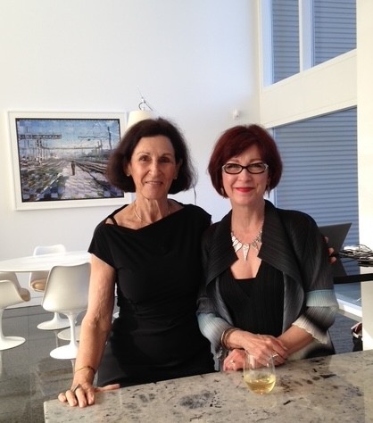Susan visiting her artist Cara Barer’s studio.