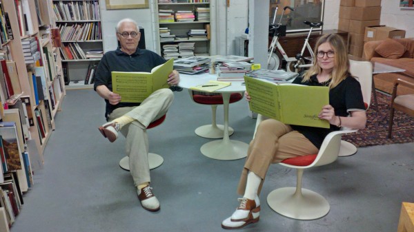 Martin Weinstein and Leslie Hammons in a casual moment in the gallery library last summer, looking over the new Alec Soth book.  Soth is one of the many top artists the gallery represents.