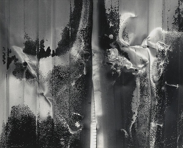 Minor White: Burned Truck Side, silver print, 1973 (Copyright Princeton University Art Museum) Minor White: Burned Truck Side, silver print, 1973 (Copyright Princeton University Art Museum)